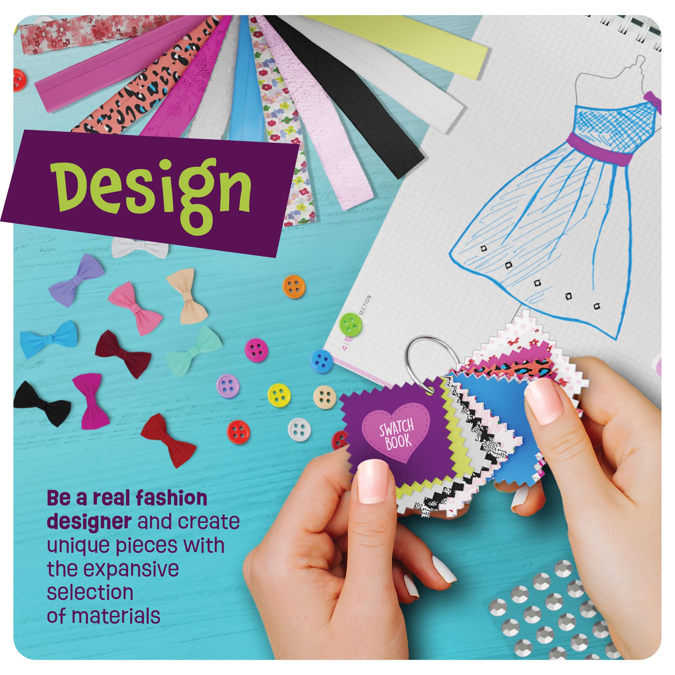 Pretty Me ribbon set helps coordinate accents and textures.
