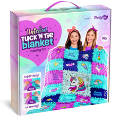 Pretty Me Unicorn Tuck N' Tie cozy snuggle after completion.