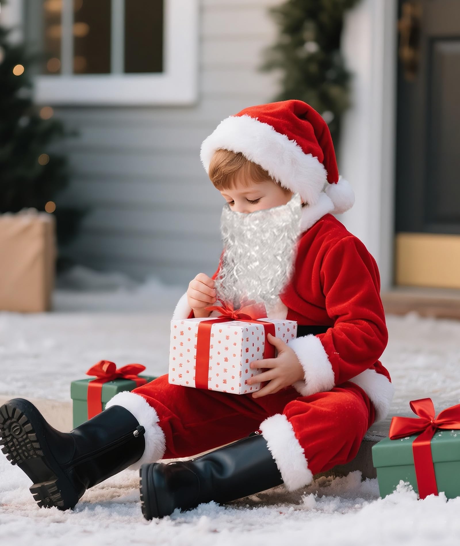 PrettyQueen beard for instant Santa costume transformation