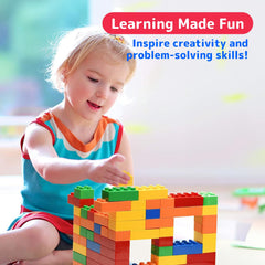 PREXTEX blue square blocks for hands-on construction and motor skill practice.