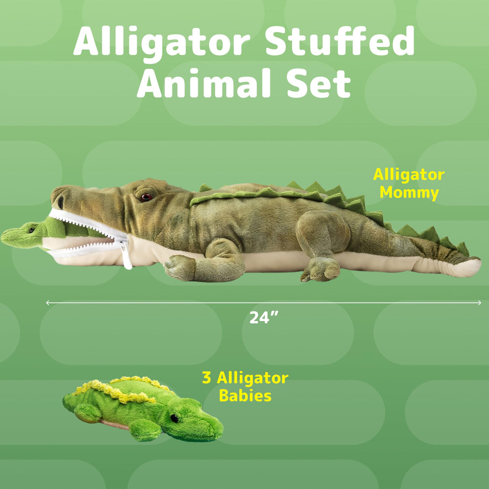 Zippered baby compartments on PREXTEX alligator for easy storage and transport