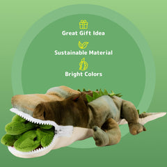 PREXTEX alligator offers nighttime cuddles for soothing bedtimes
