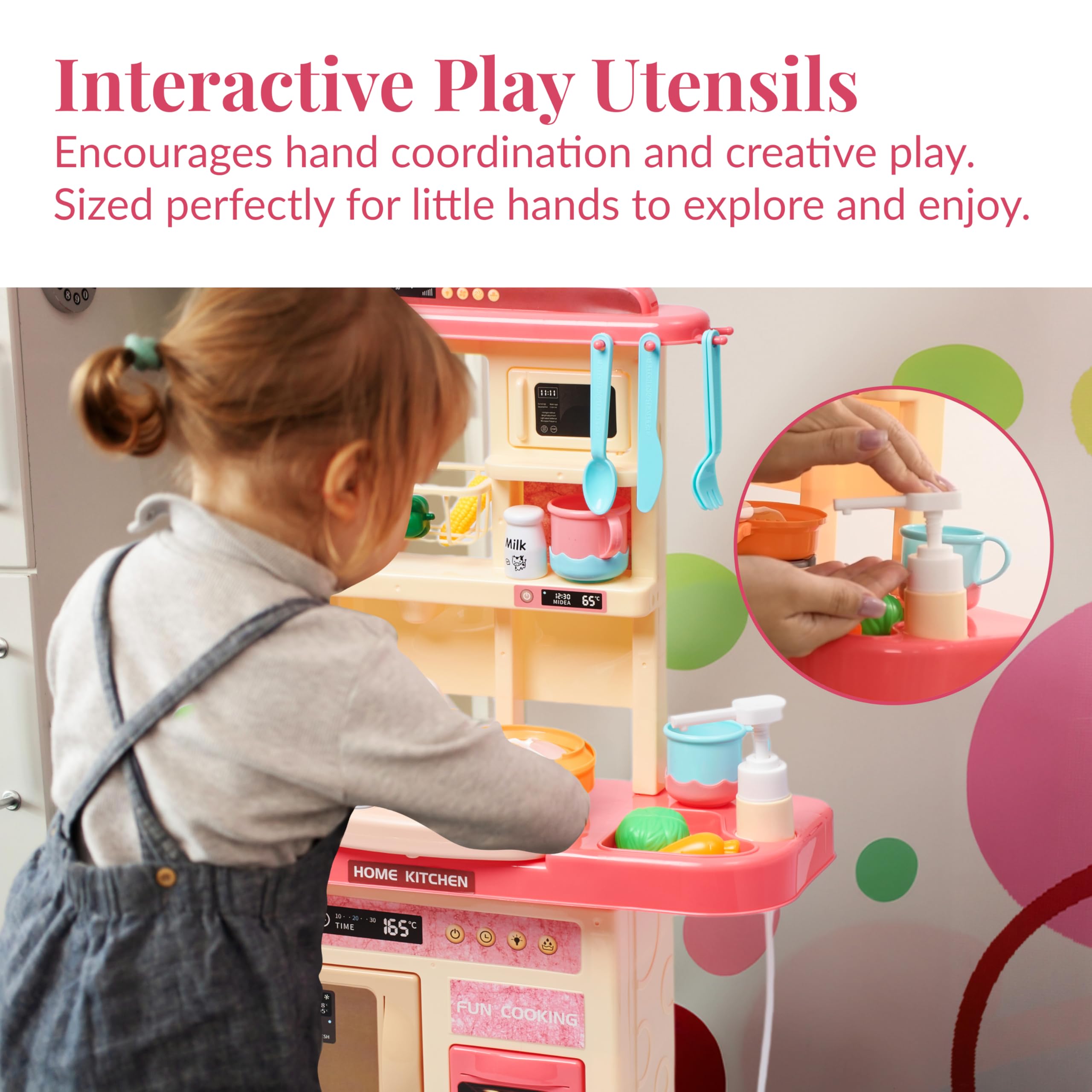PREXTEX oven door and cooking area for kid-friendly role play