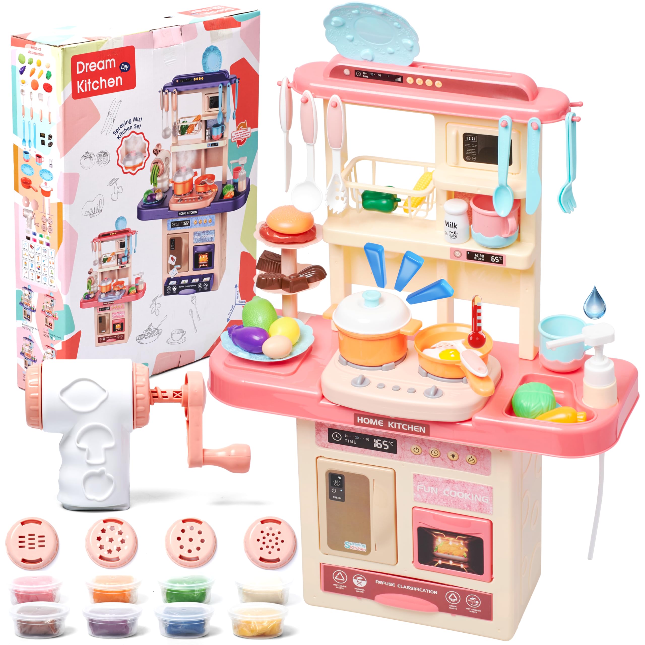 PREXTEX kitchen stove with lights and sounds for imaginative cooking play