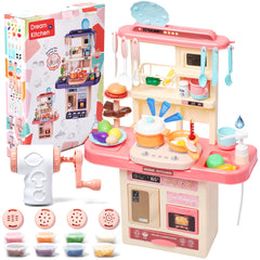 PREXTEX kitchen stove with lights and sounds for imaginative cooking play