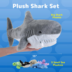 Soft, washable materials used in PREXTEX shark plush