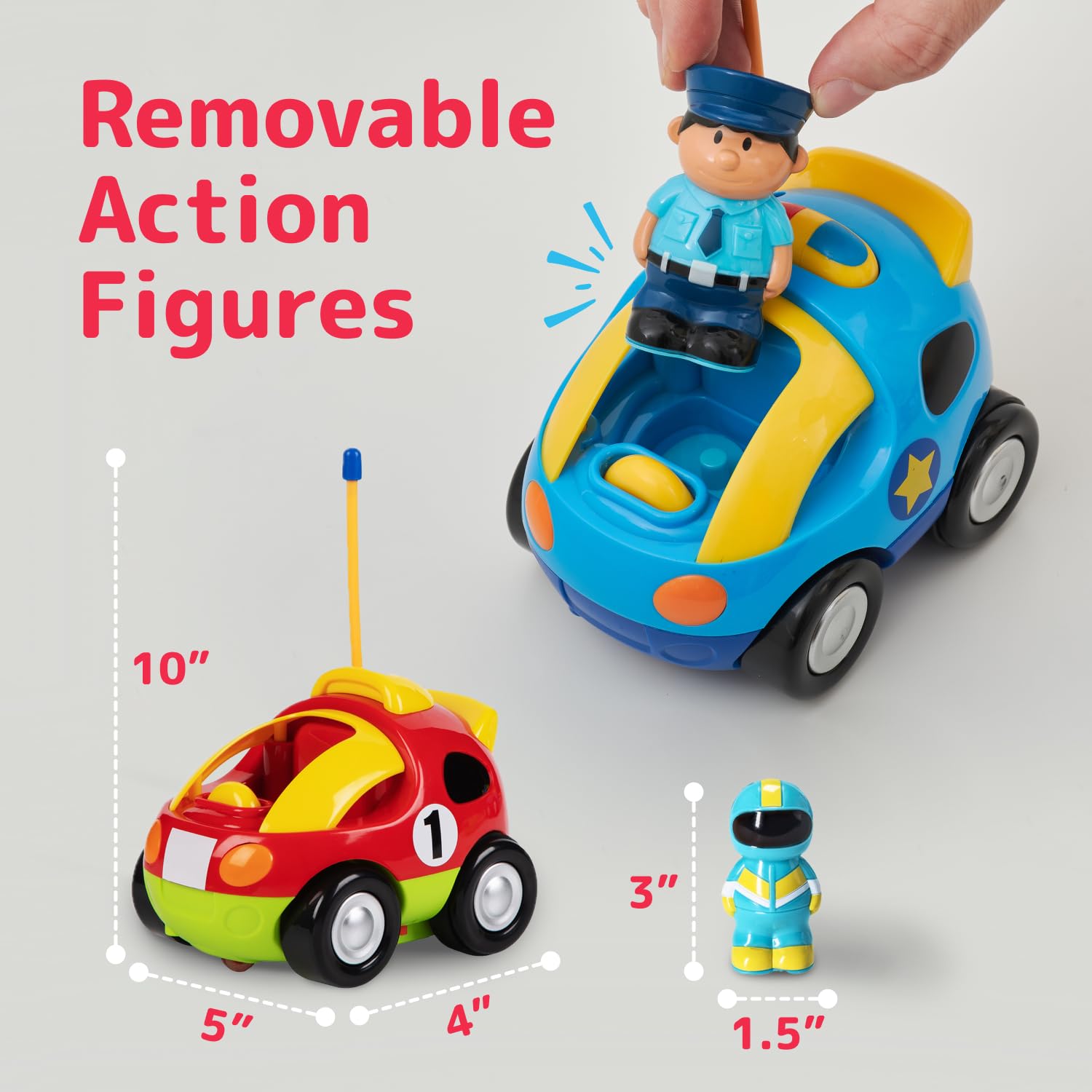 Realistic sirens and honking add excitement during playtime.