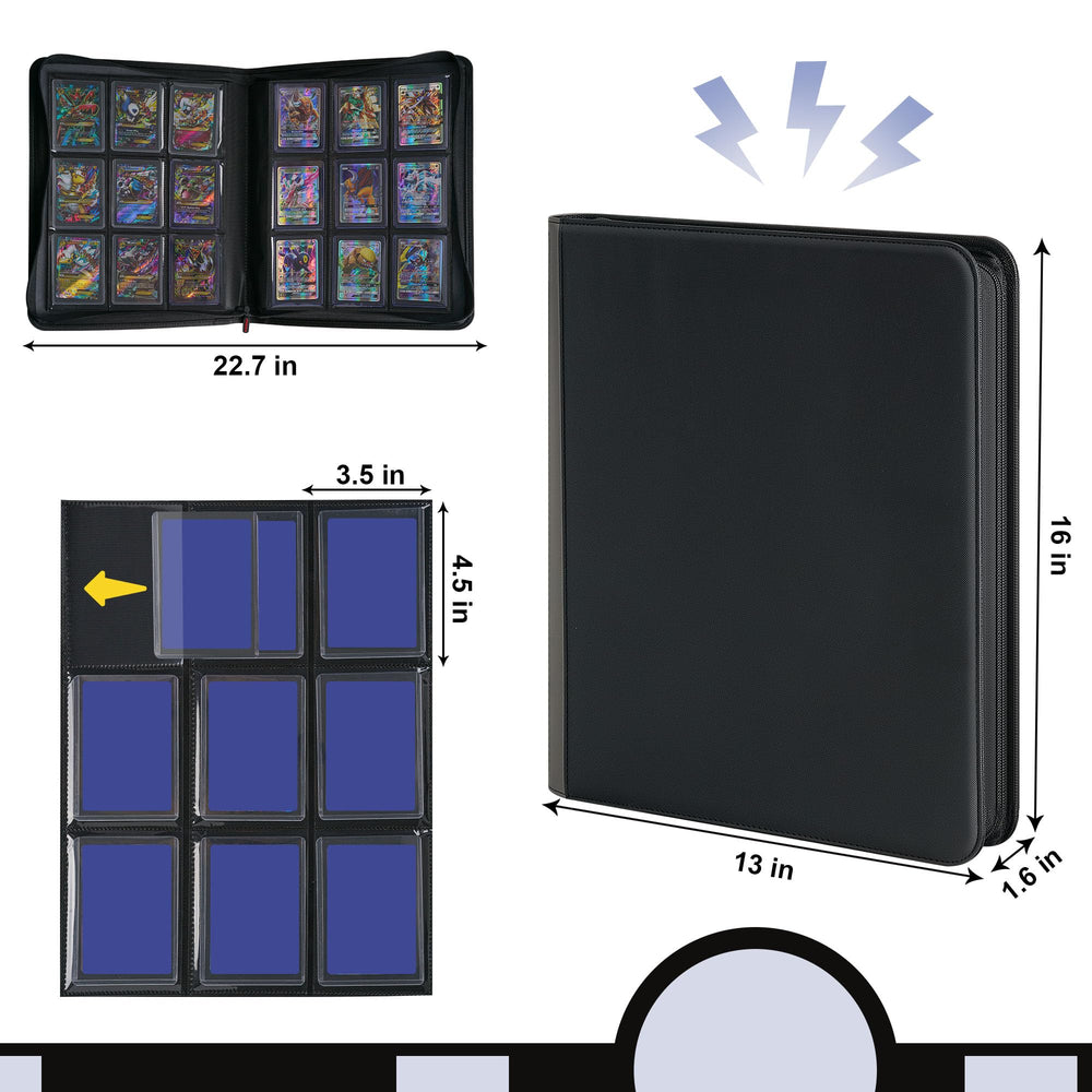 PREZA Toploader Binder 9-pocket pages enable quick browsing during trades.