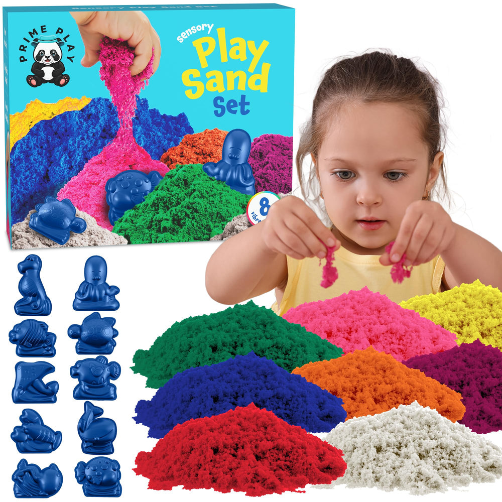 Prime Play Magic Sand eight-color palette shown for creative play.