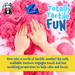 Prime Play Magic Sand appears soft and dry to touch, ideal for extended play.