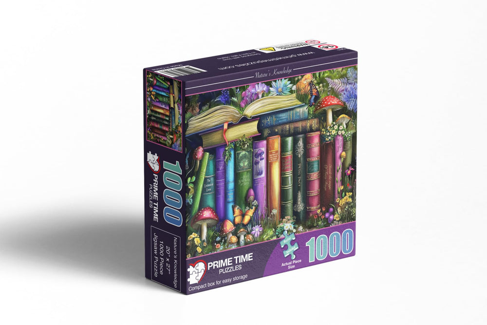 Prime Time Puzzles matte finish close-up highlights clear piece placements during assembly.
