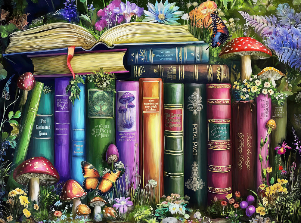 Prime Time Puzzles 1000-piece wildflowers and nature scene for calm, engaging puzzle sessions.