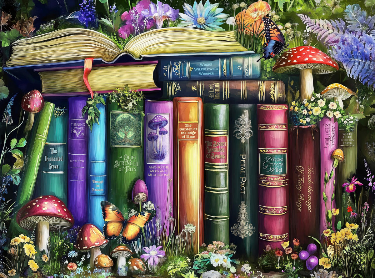 Prime Time Puzzles 1000-piece wildflowers and nature scene for calm, engaging puzzle sessions.