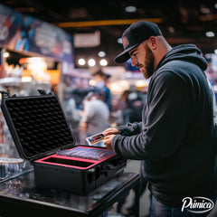 Primica travel-friendly design serves as a lightweight briefcase for events
