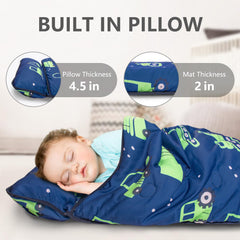 PRIMLECT nap mat measures 55 by 35 inches, extra large for toddlers