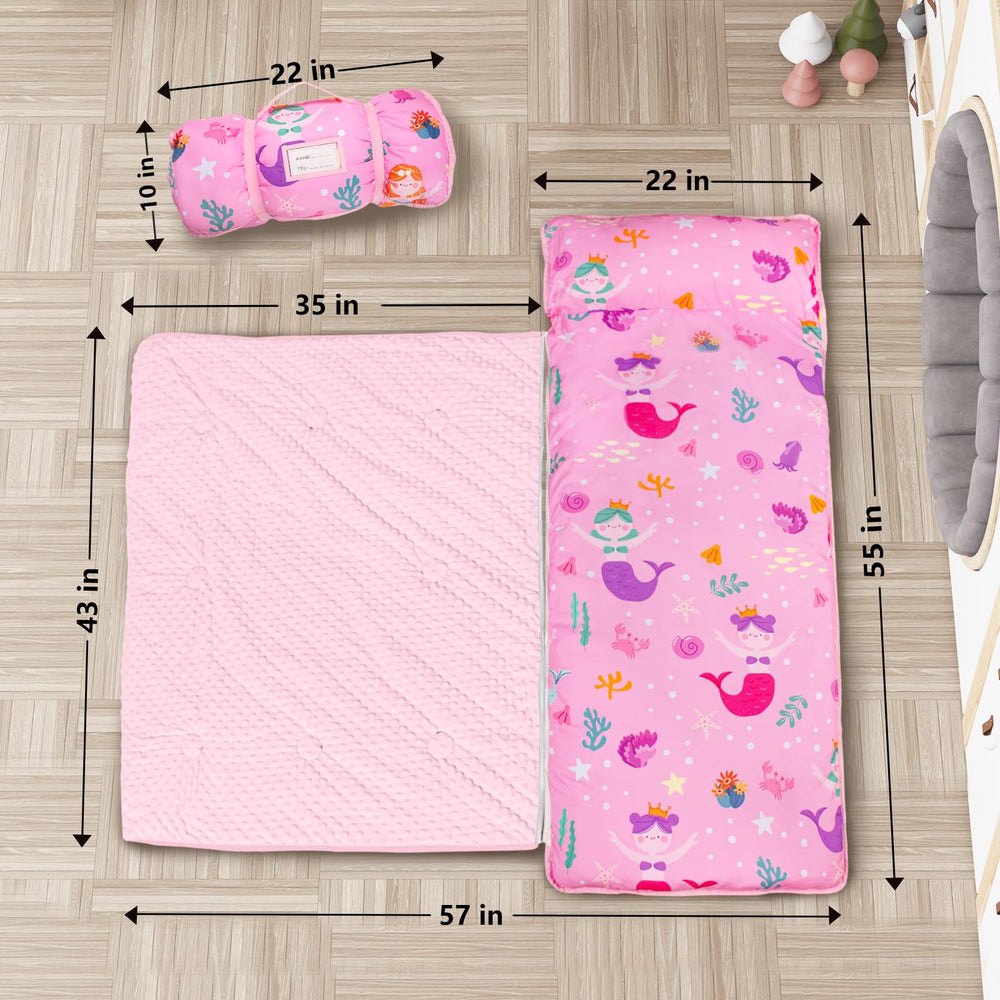 Primlect nap mat includes a pillow for added head support.