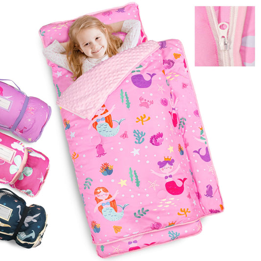 Primlect Mermaid extralarge nap mat offers cozy rest for daycare naps.