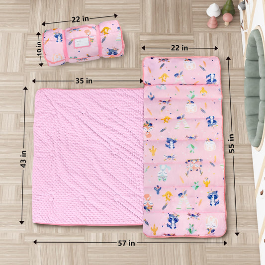 PRIMLECT nap mat featuring a soft minky blanket for cozy resting.