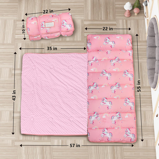 PRIMLECT nap mat features minky dot blanket for soft comfort.