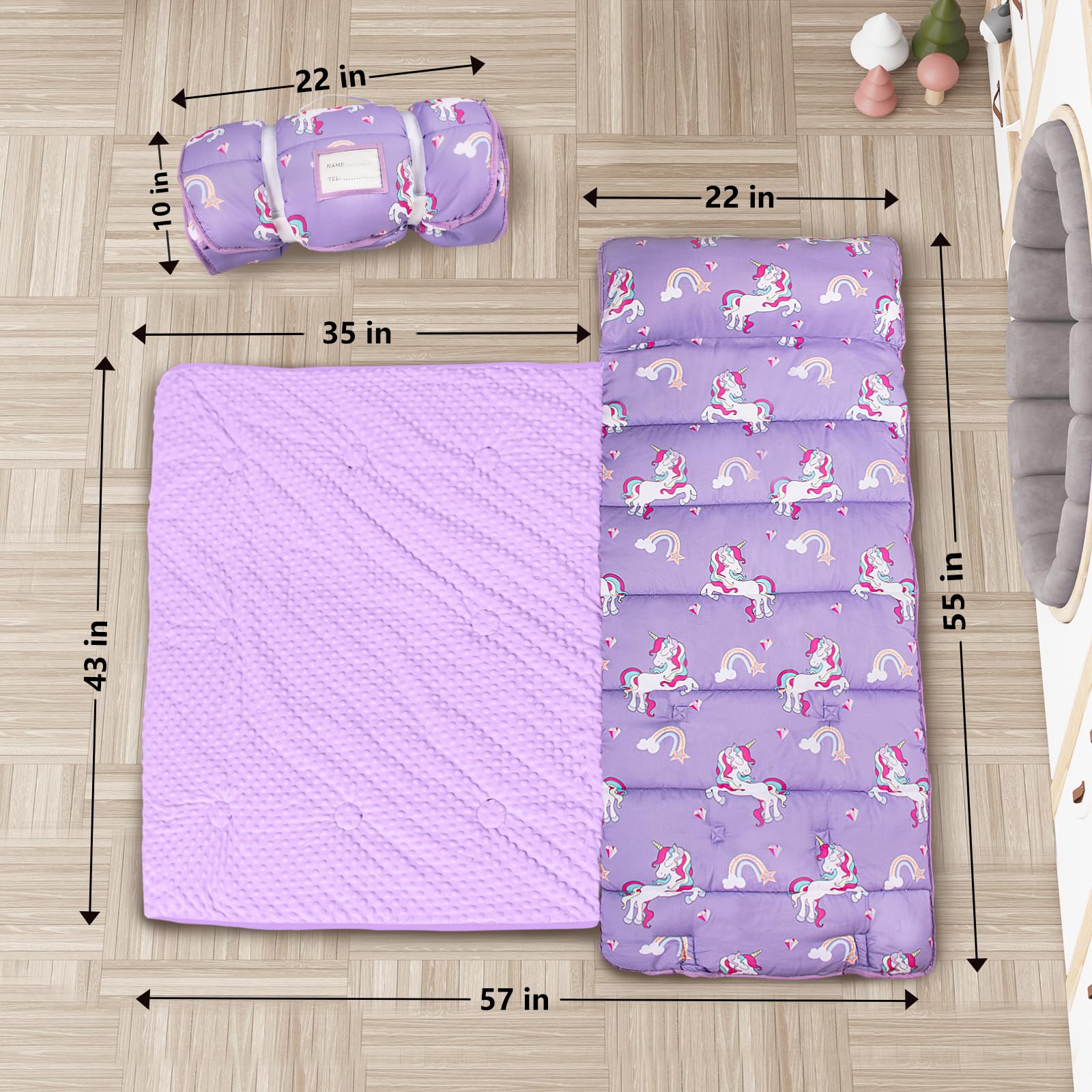 PRIMLECT nap mat with detachable pillow offering extra neck support during rests