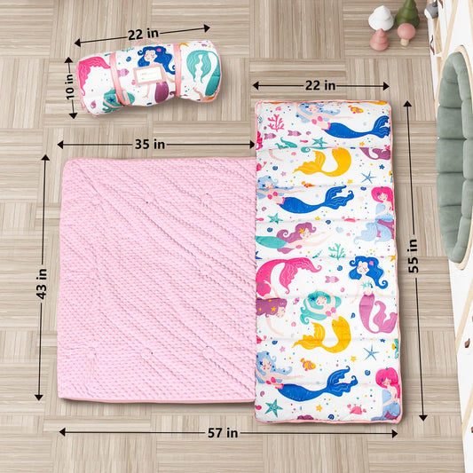 PRIMLECT nap mat pillow loft at 4.5 inches supports comfortable head.