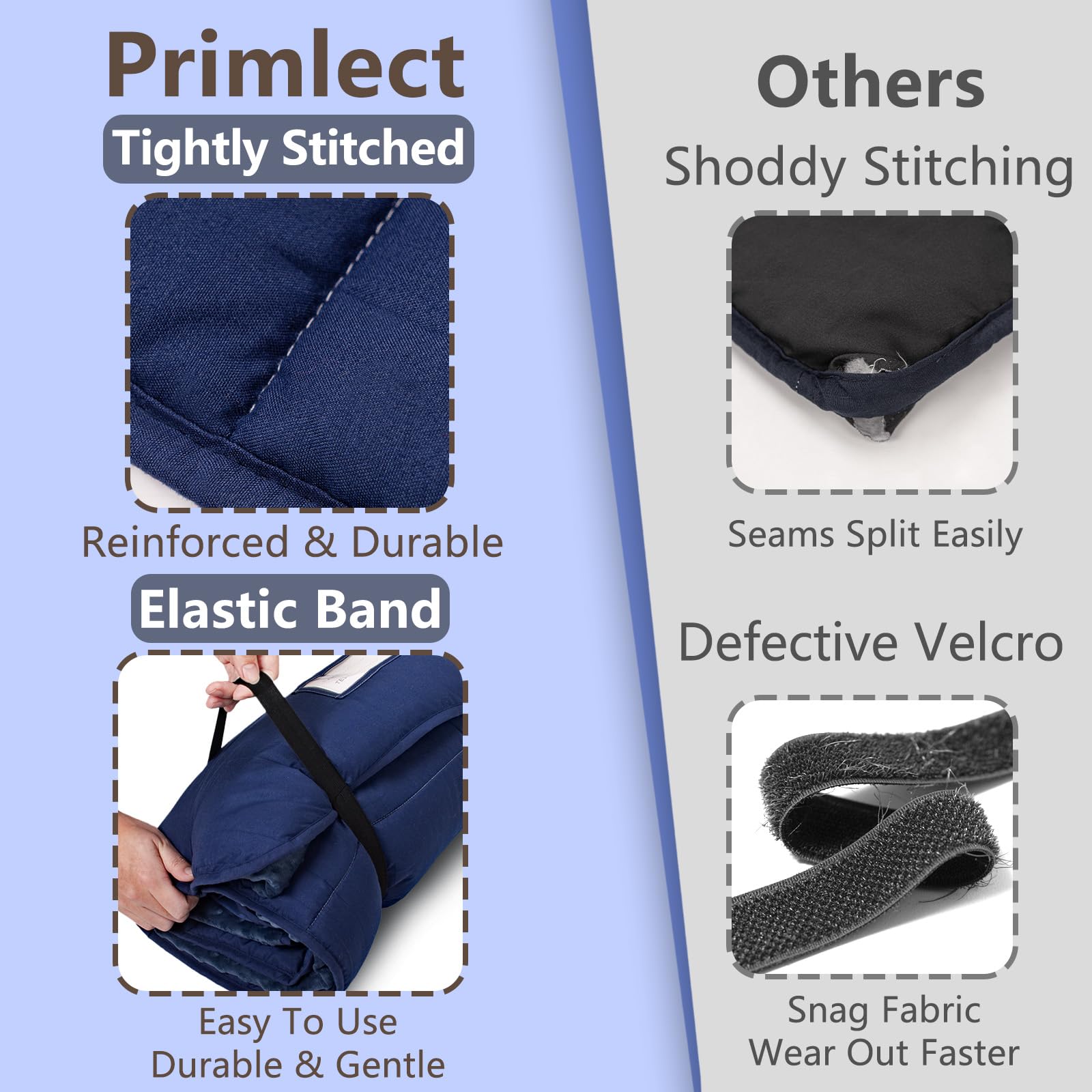 Primlect nap mat features a portable roll-up handle for easy transport.