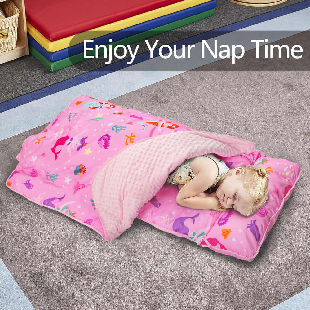 Primlect nap mat soft poly microfiber fabric feels gentle on skin.
