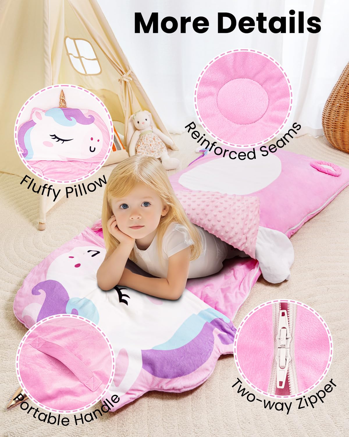 Primlect soft flannel outer with warm minky-dot lining feels gentle on skin.