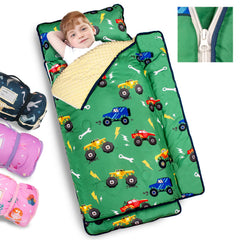 PRIMLECT toddler nap mat with detachable blanket for easy daycare washing