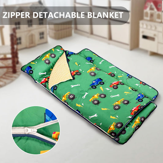 PRIMLECT nap mat close-up shows soft minky lining for cozy naps