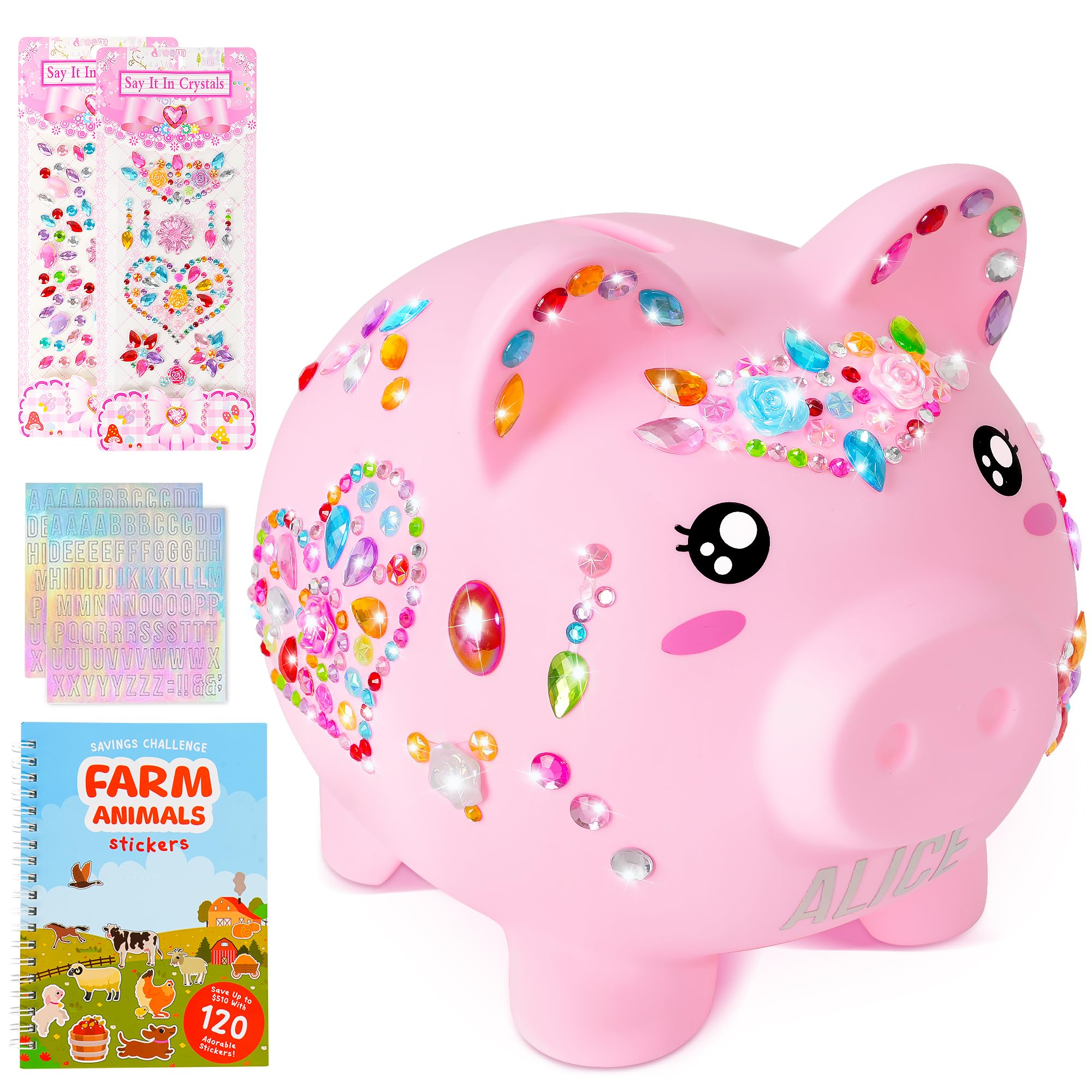 Primo Lines unbreakable pink piggy bank ready for durable daily savings.