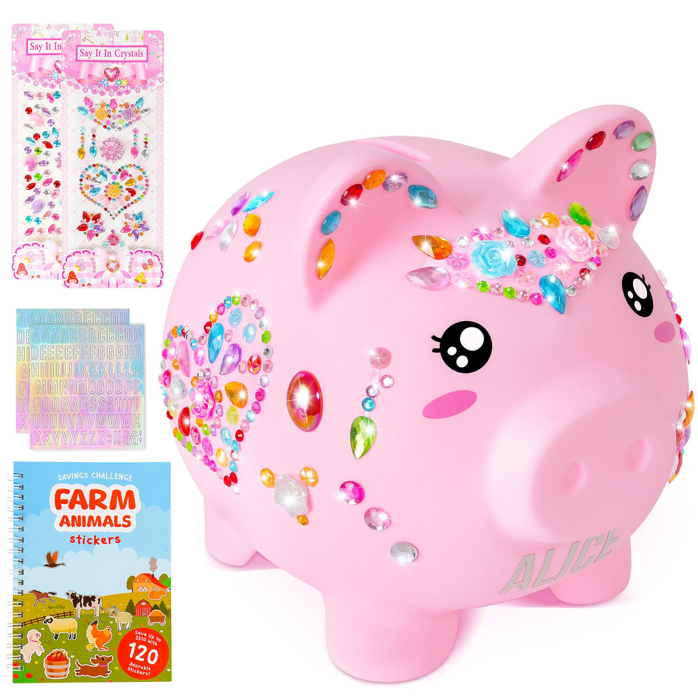 Primo Lines unbreakable pink piggy bank ready for durable daily savings.
