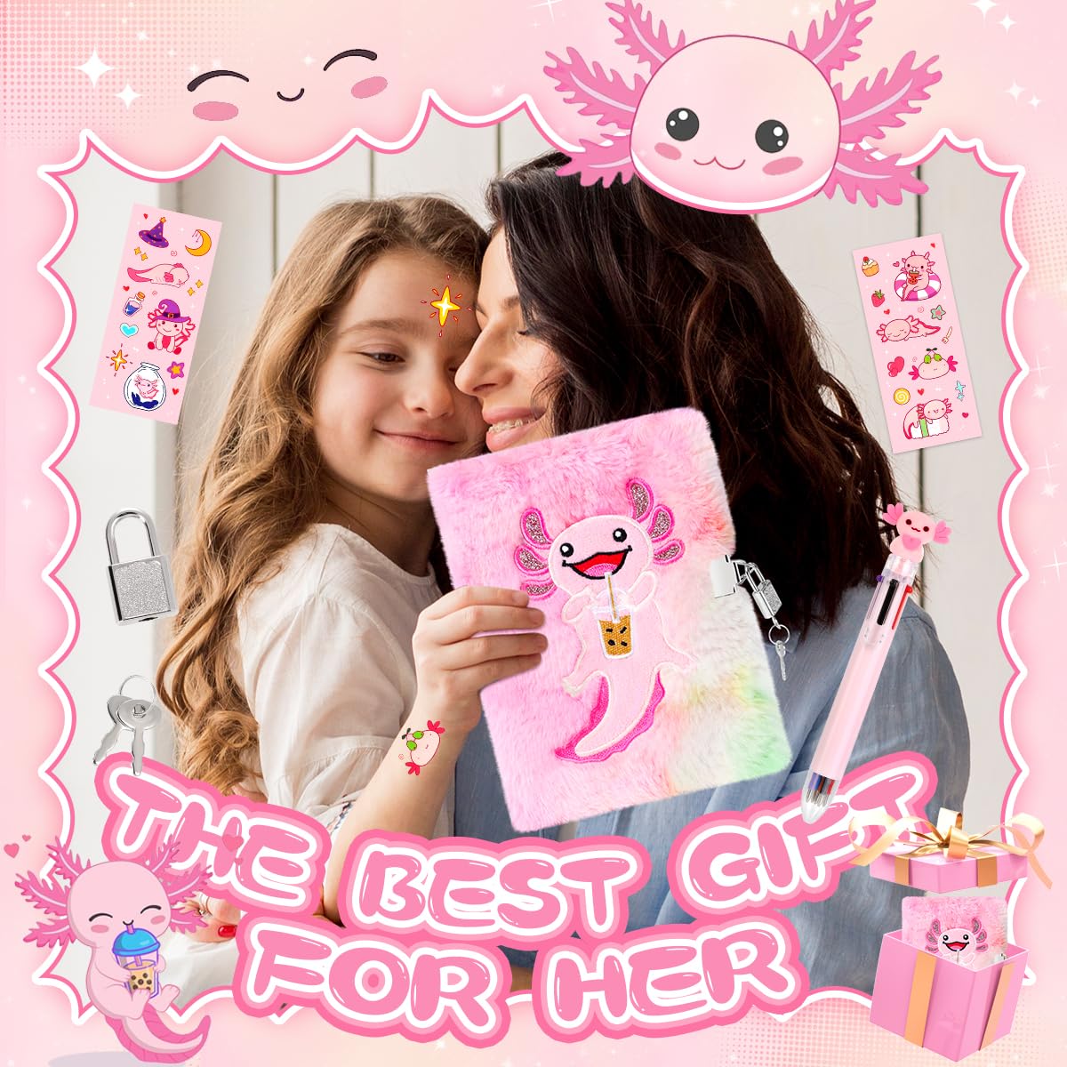 PrinBarBee sticker sheets to decorate pages and personalize the diary