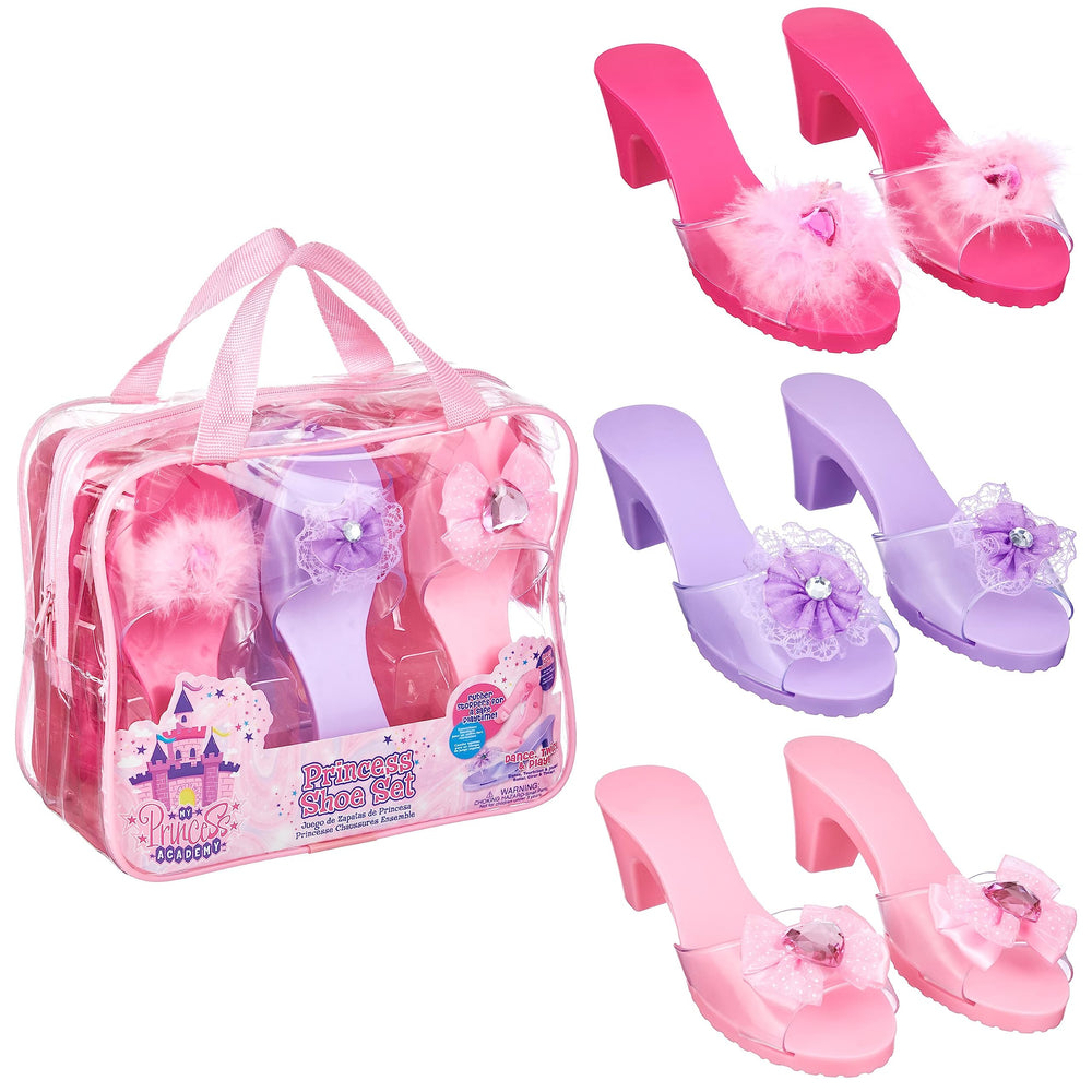 PRINCESS EXPRESSIONS pink bow shoe for pretend play and sparkle
