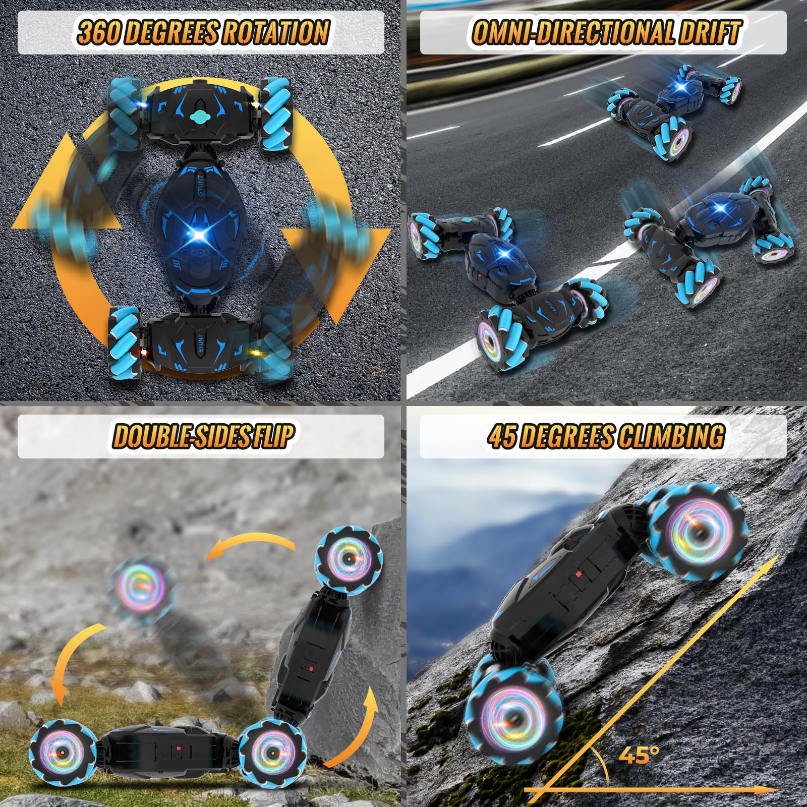 Pristar car color-changing lights and sound effects for immersive driving.