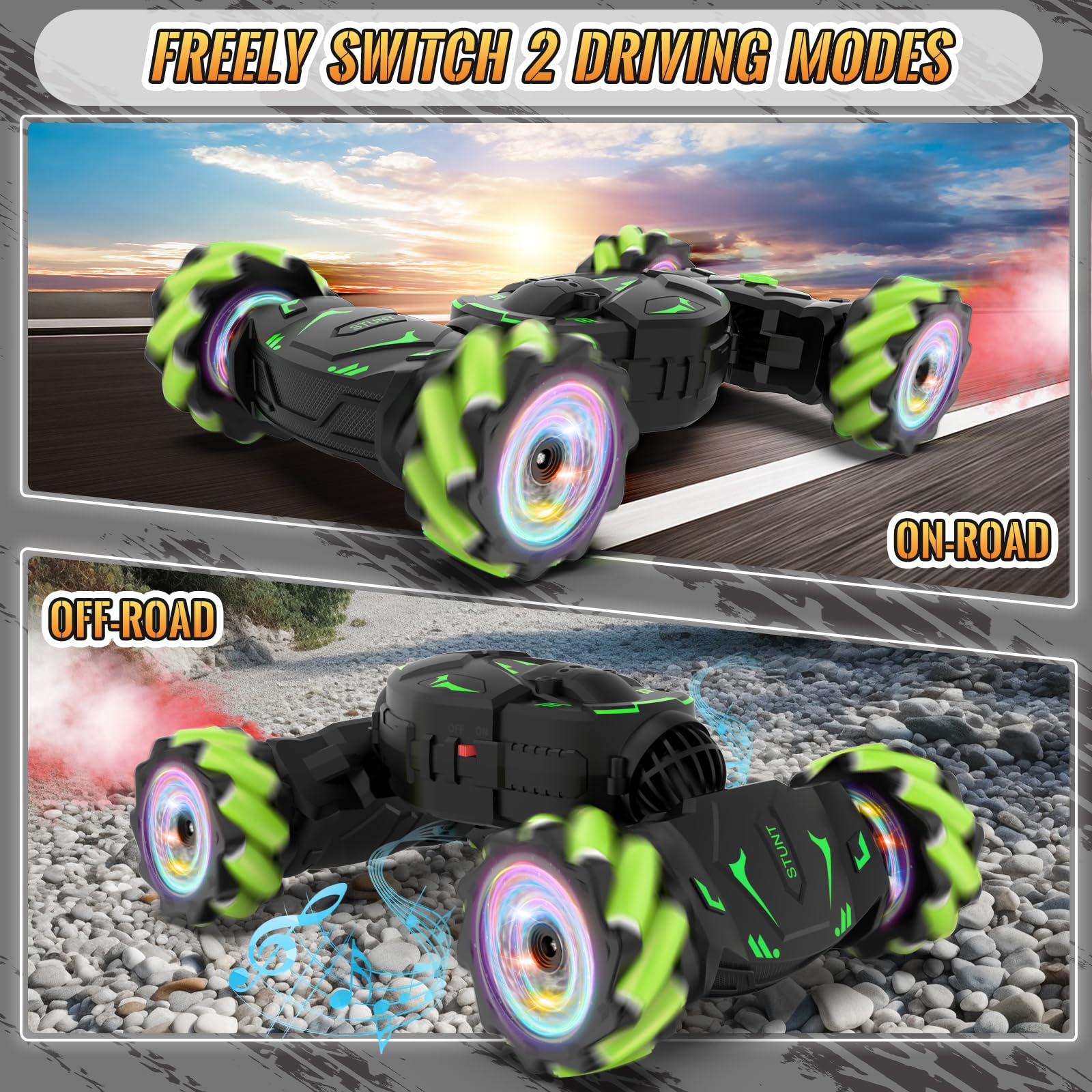 Pristar Gesture RC Car off-road ability view on rugged terrain.