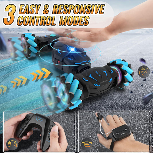 Pristar gesture-sensing car side drift captures dynamic stunt action for kids.