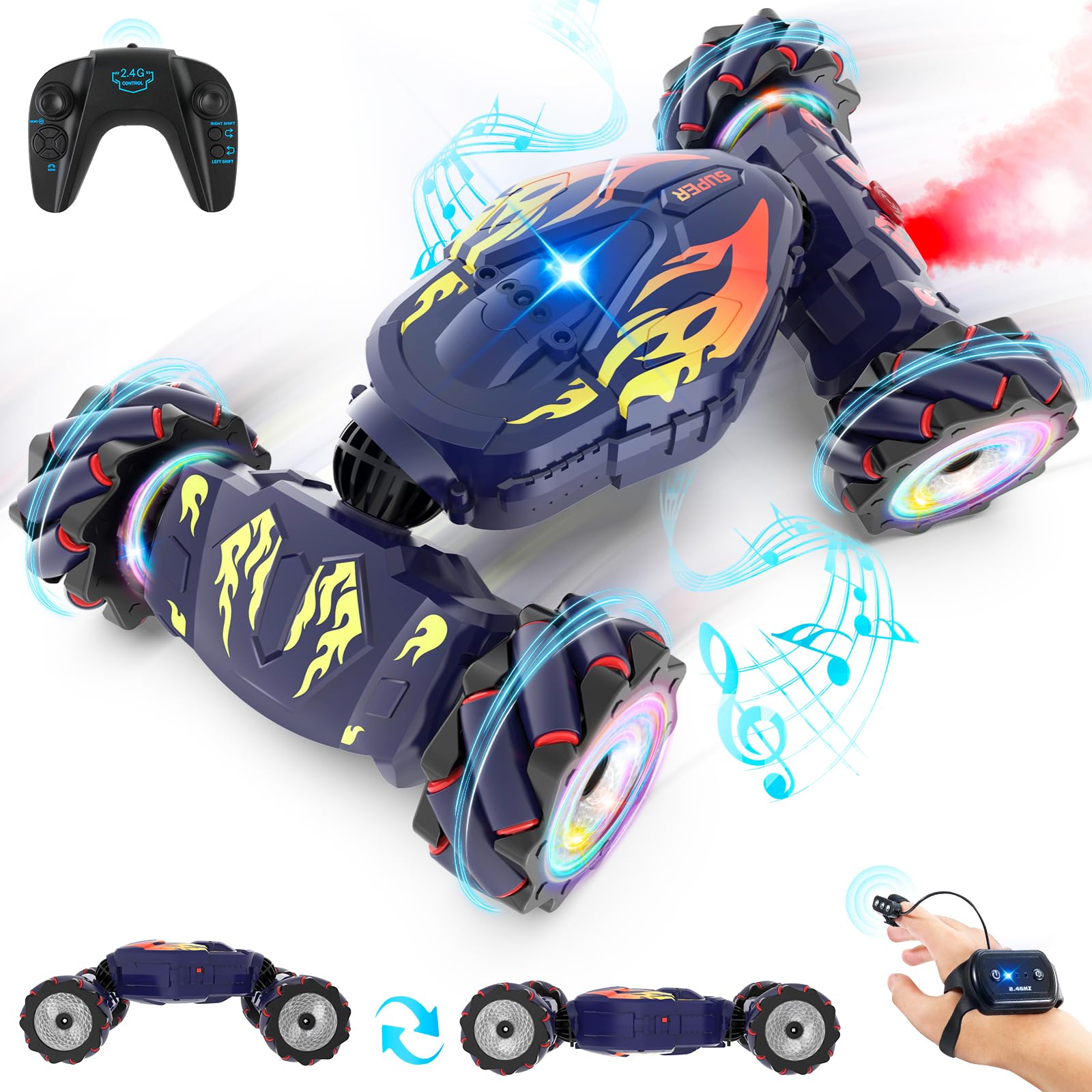Pristar gesture-sensing RC car front view for versatile off-road play