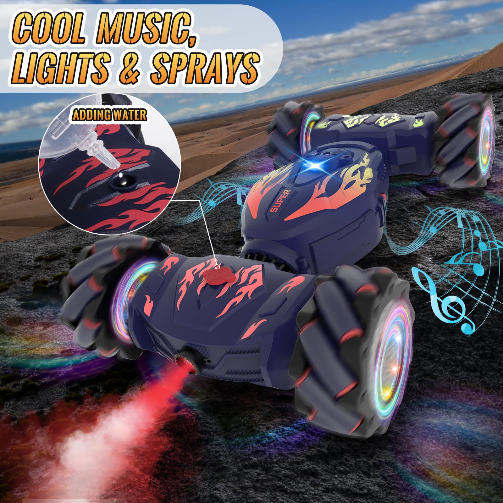 Pristar gesture-sensing RC car side drift action for exciting stunts