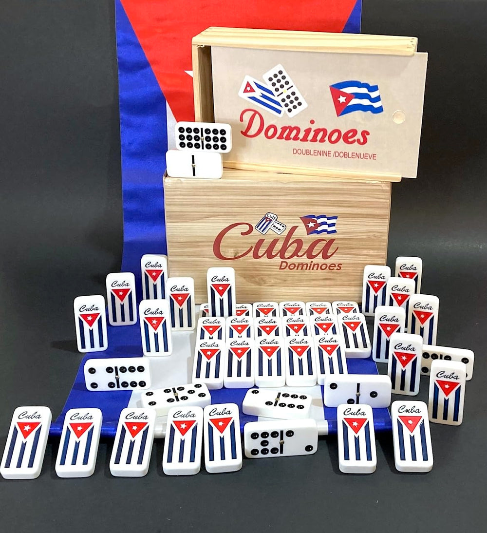 PRK 14 Cuban Dominoes packaging lid highlights Cuban motif for gift-worthy appeal