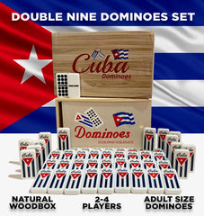 PRK 14 Cuban Dominoes tiles close-up showing vibrant colors and precise pips for engaging play