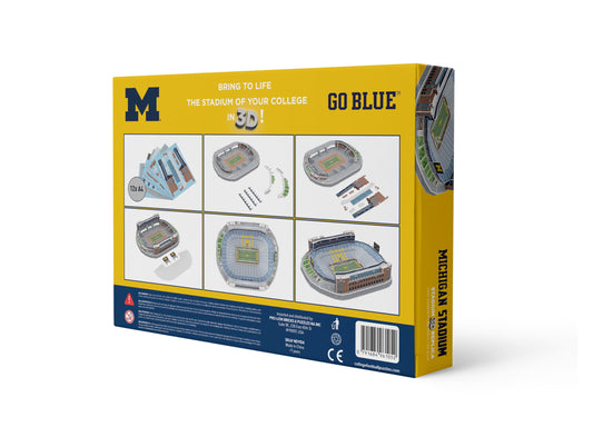 Pro-Lion 3D puzzle assembly – Michigan stadium in colorful detail for ages 7+.