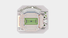 Pro-Lion Ben Hill Griffin Stadium 3D puzzle side view for desk display.