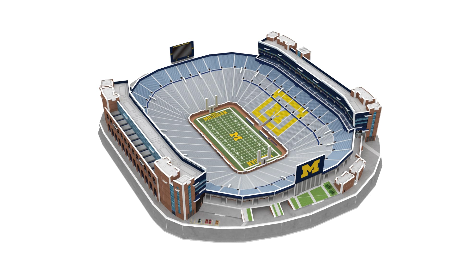 Pro-Lion kids building Michigan stadium – hands-on fun and creative play.