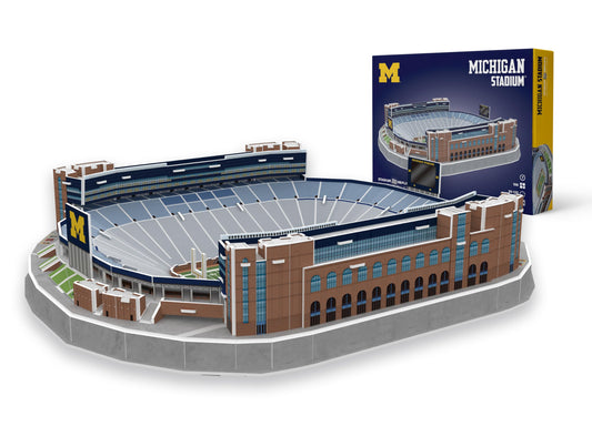 Pro-Lion Michigan Stadium 3D puzzle cover – iconic exterior for display and fan pride.