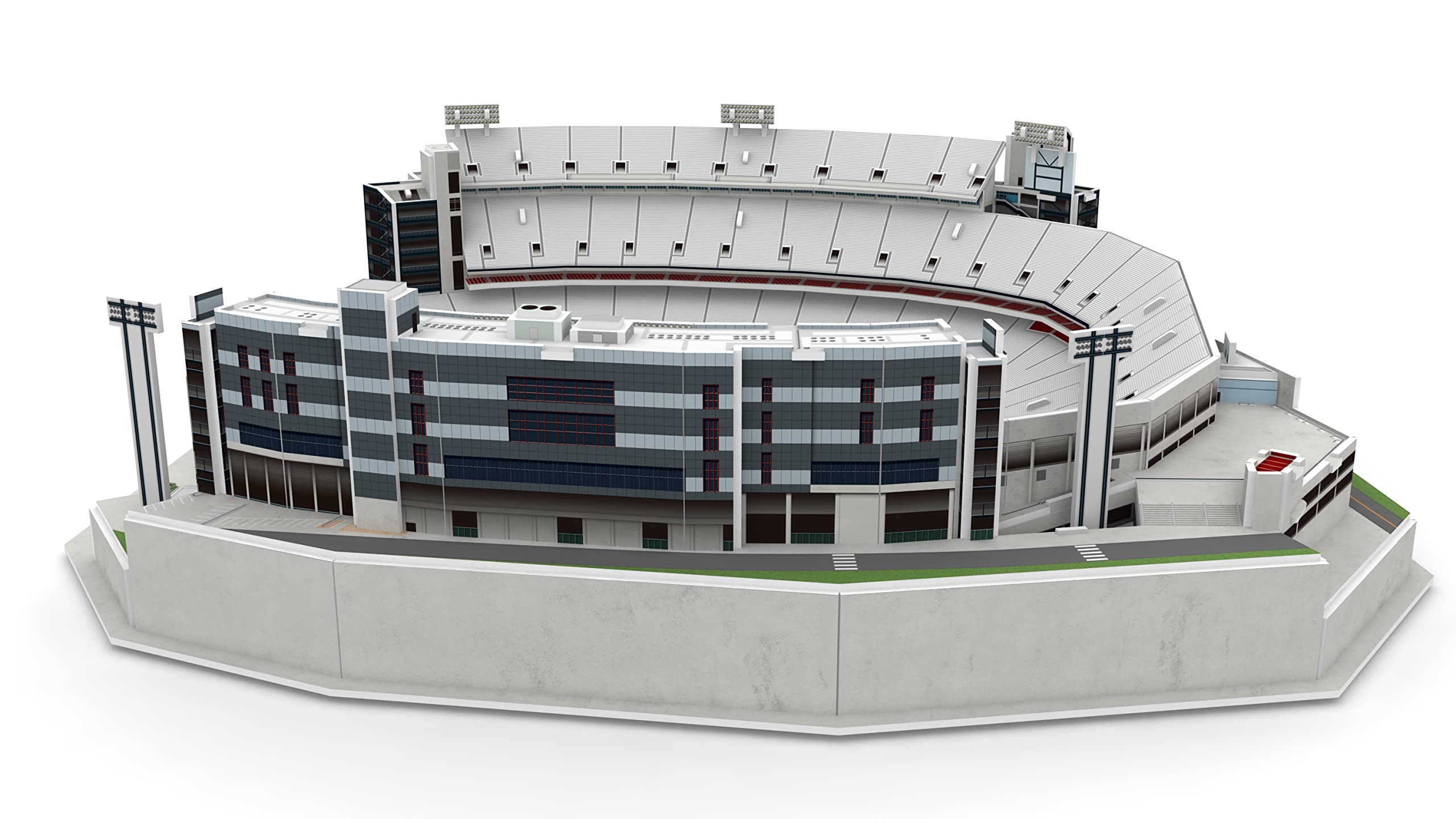 Pro-Lion Sanford Stadium colors and details 3D puzzle enhances collectible display.