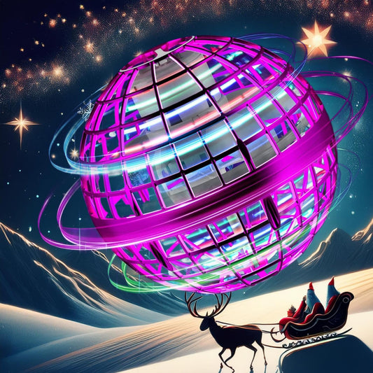 PRO STASH flying orb ball with LED lights for indoor and outdoor play.