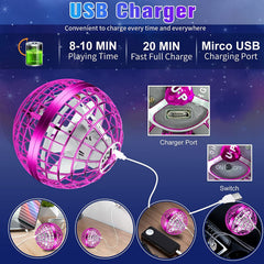 PRO STASH LED-lit hover ball enhances evening yard fun.