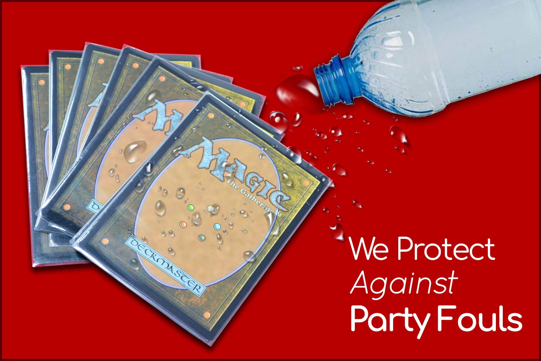 PRO SUPPORT 400 sleeve demonstrating compatibility with Pokemon and MTG cards during gameplay