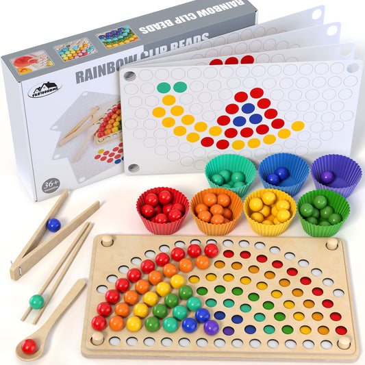 PRO100HOME rainbow peg board for toddlers supports color learning during play